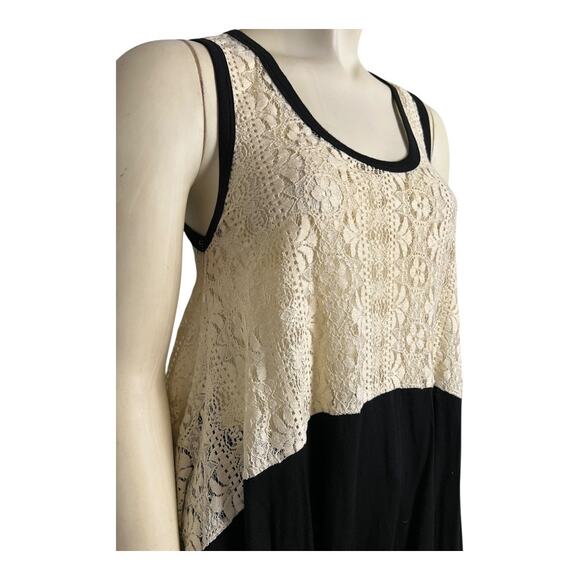 Valija Open Lace Tank Top Boho Blouse Shirt Cottage Indie Fairy Festival Hippie - Picture 3 of 7